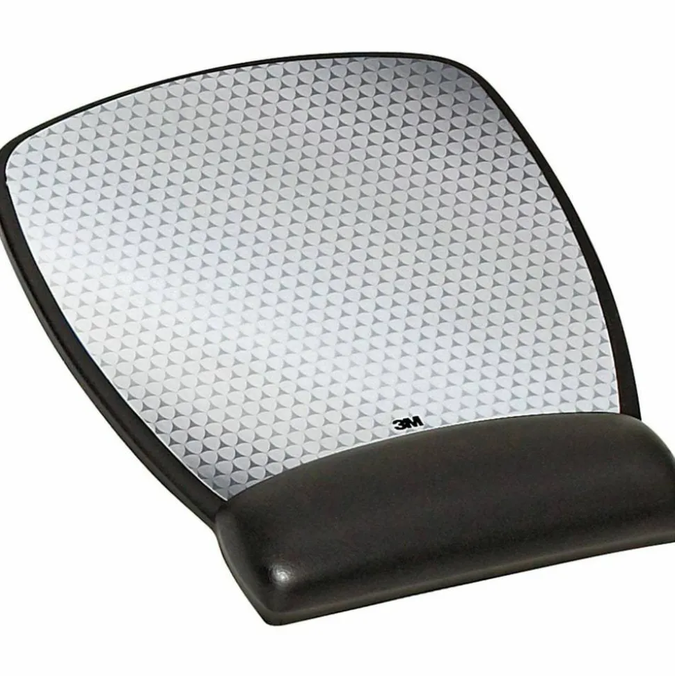 3M Precise Mouse Pad With Gel Wrist Rest, Compact, Black