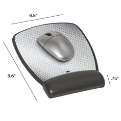 3M Precise Mouse Pad With Gel Wrist Rest, Compact, Black