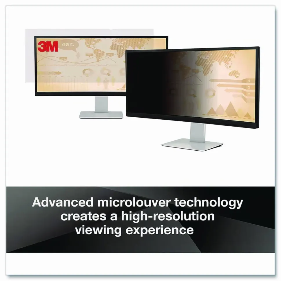 3M Privacy Filter for Monitors, 34" Full Screen, 21:9 Aspect Ratio, Reduces Blue Light, Anti-Glare, PF340W2B