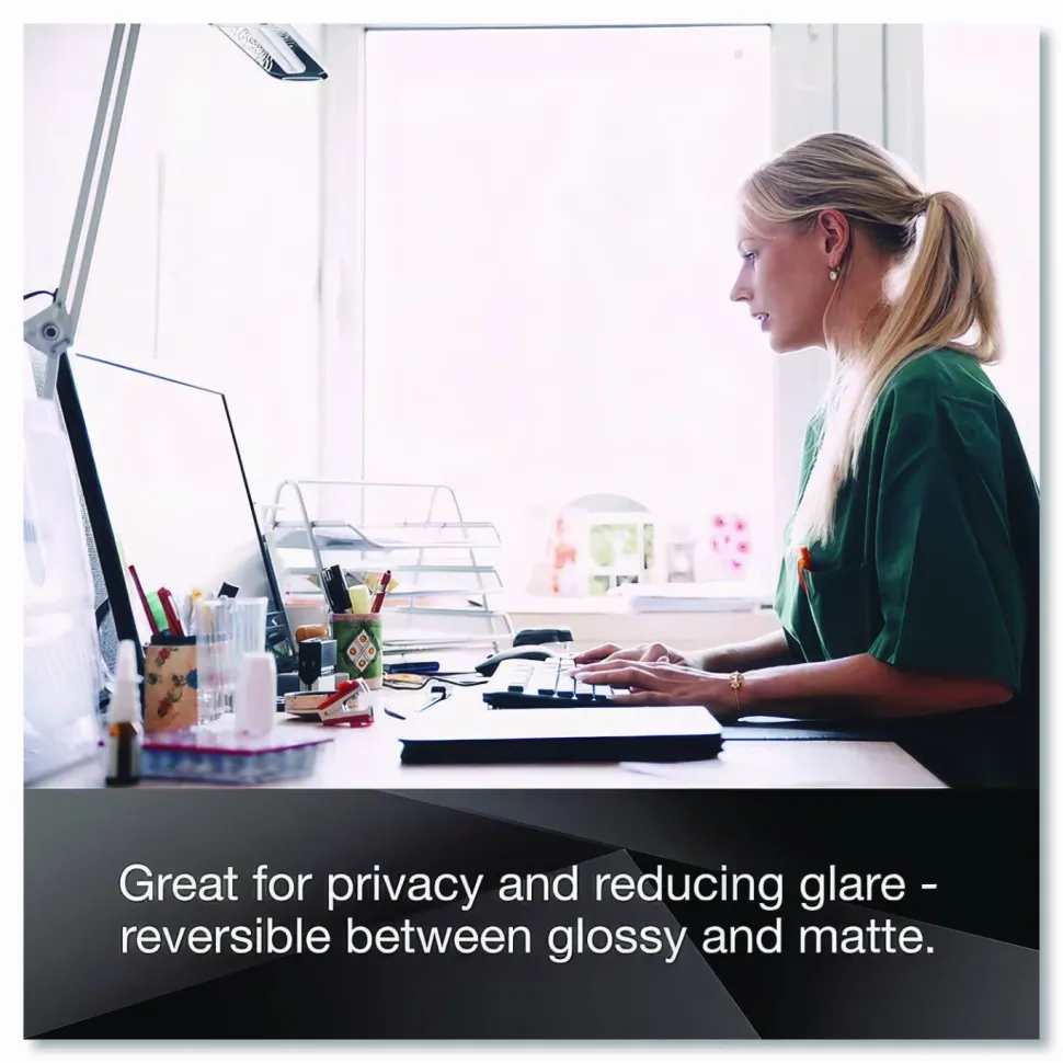 3M Privacy Filter for Monitors, 34" Full Screen, 21:9 Aspect Ratio, Reduces Blue Light, Anti-Glare, PF340W2B