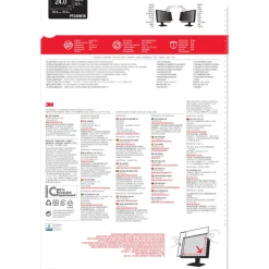3M Privacy Filter Screen for 24" Widescreen Monitors, 16:10 Aspect Ratio, Reduces Blue Light, Anti-Glare