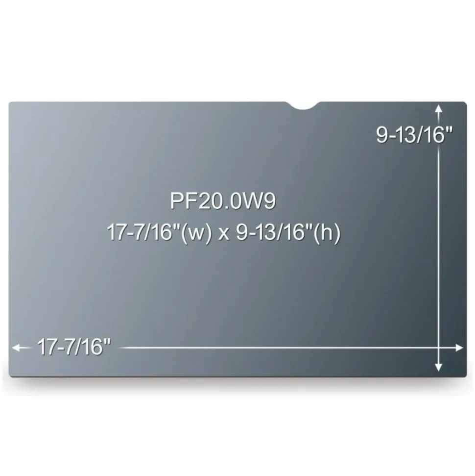 3M Privacy Filter Screen for 20" Widescreen Monitors, 16:9 Aspect Ratio, Reduces Blue Light, Anti-Glare