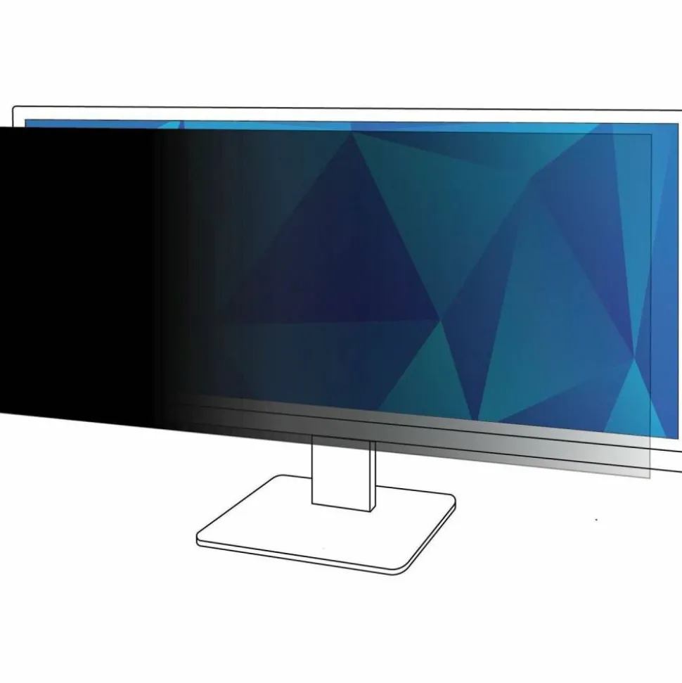 3M Privacy Filter Screen for 38" Widescreen Monitors, 21:9 Aspect Ratio, Reduces Blue Light, Anti-Glare