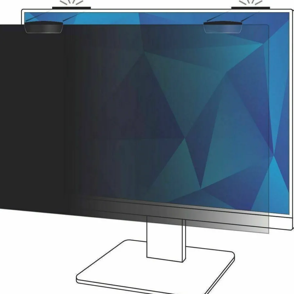 3M Privacy Filter Screen with COMPLY Magnetic Attach for 27" Full Screen Monitors, 16:9 Aspect Ratio, Reduces Blue Light, Anti-Glare
