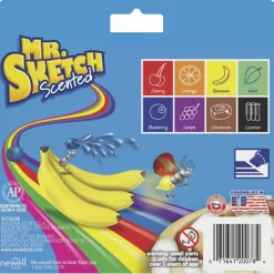 Mr. Sketch Scented Markers, Assorted Colors, Set Of 8