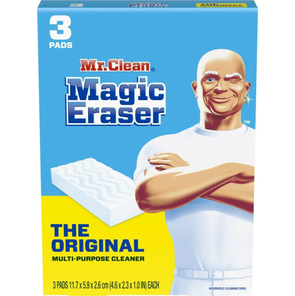Mr. Clean Magic Eraser Sponges, Original, 3 Sponges Per Pack, Case Of 12 Packs