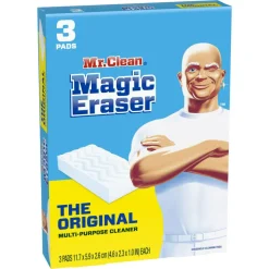 Mr. Clean Magic Eraser Sponges, Original, 3 Sponges Per Pack, Case Of 12 Packs