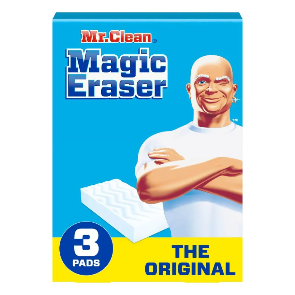 Mr. Clean Magic Eraser Sponges, Original, 3 Sponges Per Pack, Case Of 12 Packs