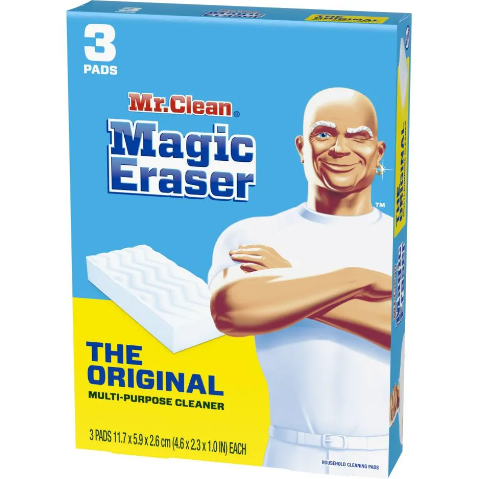 Mr. Clean Magic Eraser Sponges, Original, 3 Sponges Per Pack, Case Of 12 Packs