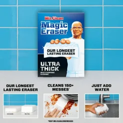 Mr. Clean Magic Eraser Sponges, 2-5/16" x 4-5/8", White, Pack Of 5 Sponges