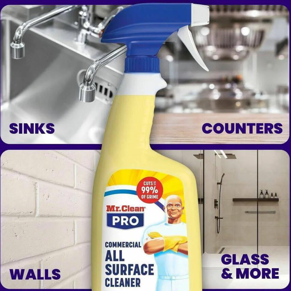 Mr. Clean PRO Commercial All Surface Cleaner, Unscented, 32 oz Spray Bottle, 6/Carton
