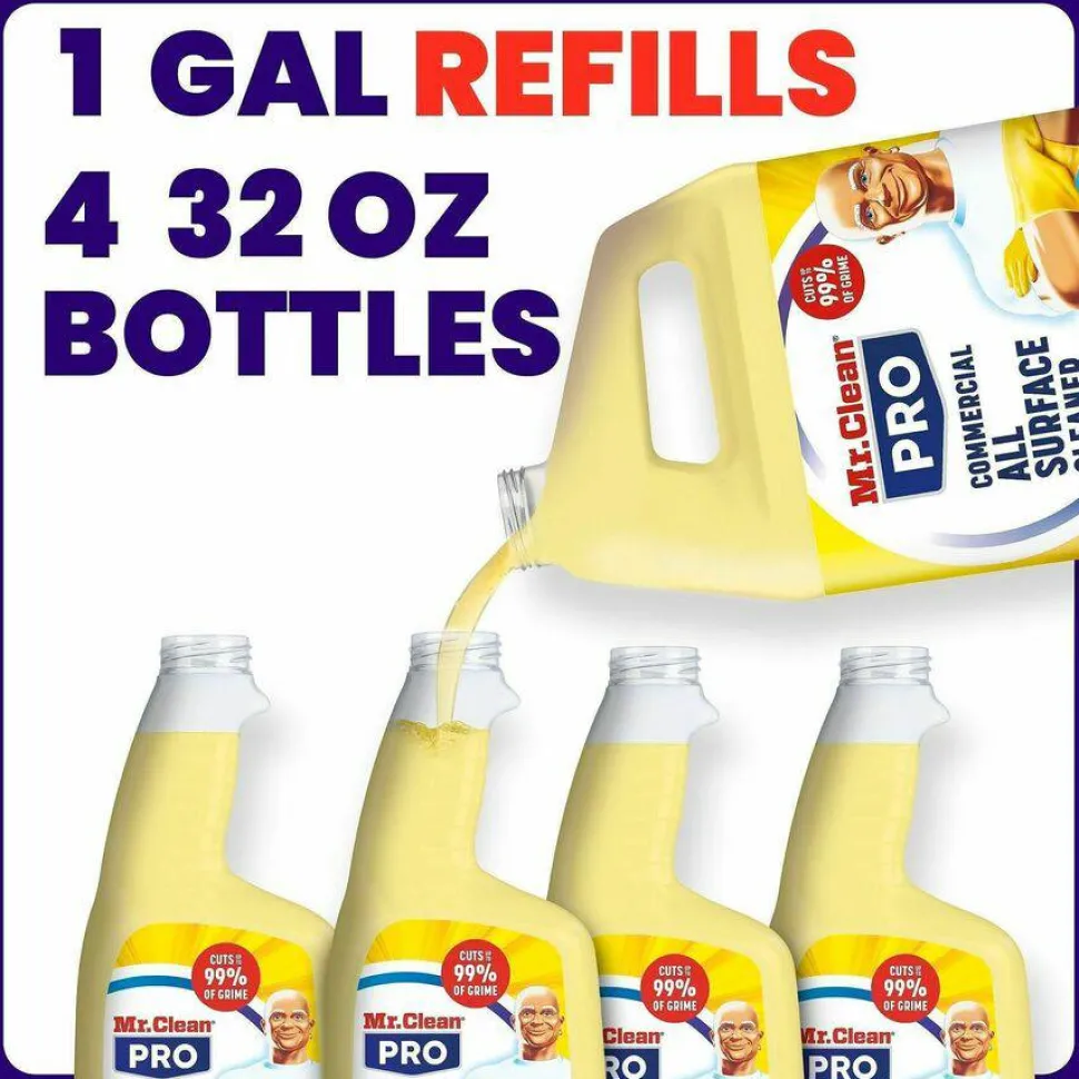 Mr. Clean PRO Commercial All Surface Cleaner, Unscented, 32 oz Spray Bottle, 6/Carton