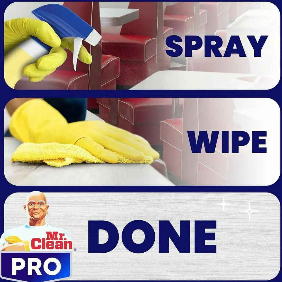 Mr. Clean PRO Commercial All Surface Cleaner, Unscented, 32 oz Spray Bottle, 6/Carton