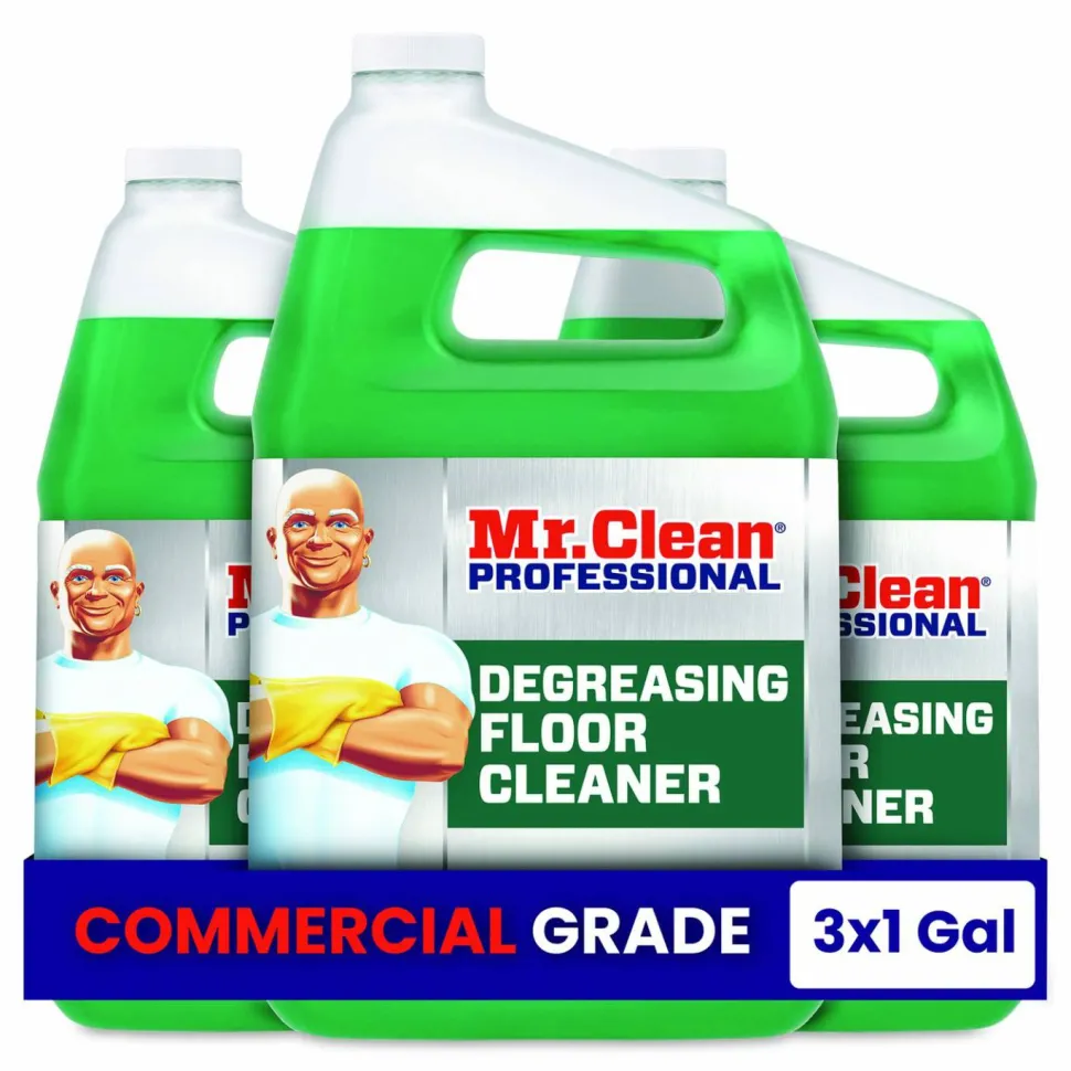 Mr. Clean PRO Degreasing Floor Cleaner, 1 gal Bottle, 3/Carton