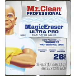 Mr. Clean Professional Magic Eraser Ultra Pro Multi-Purpose Cleaner, 1-7/16” x 4-3/4”, Box Of 26 Sponges