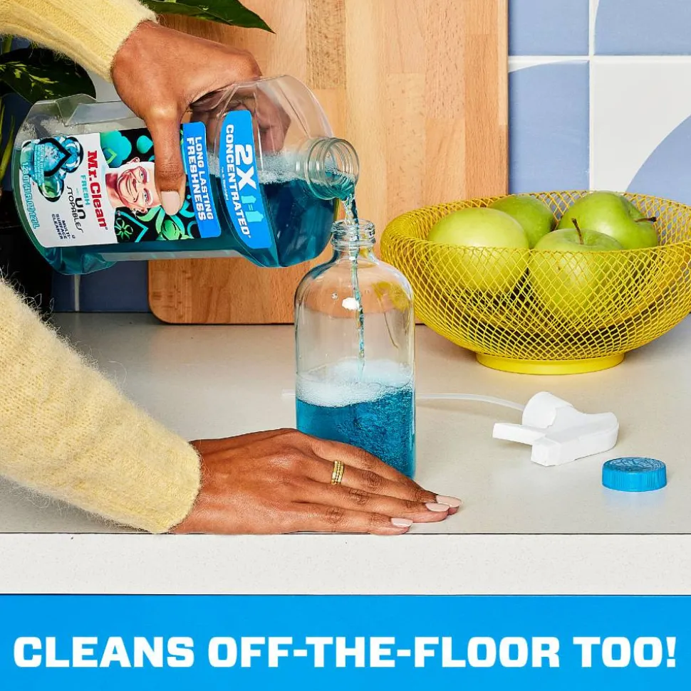 Mr. Clean 2X Concentrated Multi-Surface Cleaner With Febreze, Meadows & Rain Scent, 64 Oz