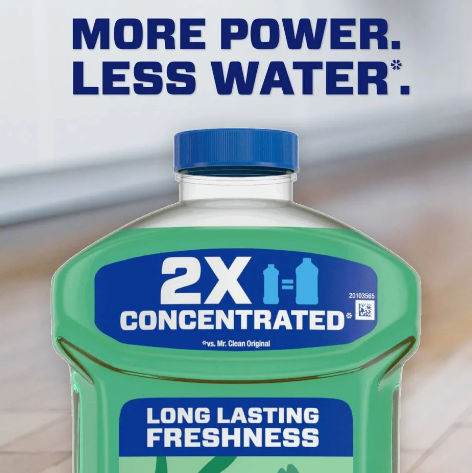 Mr. Clean 2X Concentrated Multi-Surface Cleaner With Febreze, Meadows & Rain Scent, 64 Oz