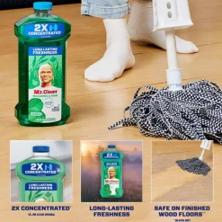 Mr. Clean 2X Concentrated Multi-Surface Cleaner With Febreze, Meadows & Rain Scent, 64 Oz