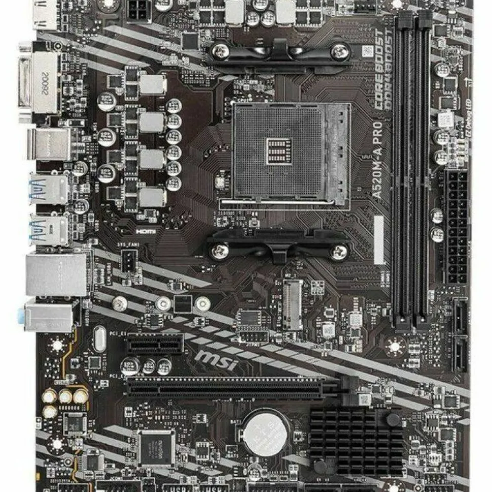 MSI A520M-A PRO Desktop Motherboard - AMD A520 Chipset - Socket AM4 - Micro ATX