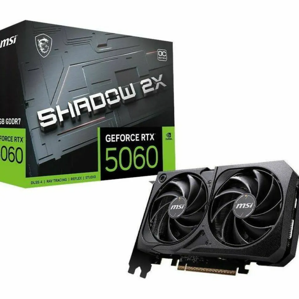 MSI GeForce RTX™ 5060 8G SHADOW 2X OC - G5060-8S2C - 8GB GDDR7 - DisplayPort - HDMI
