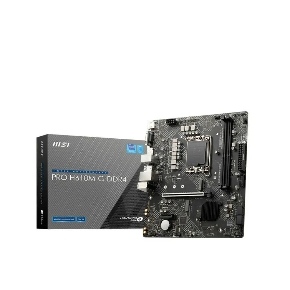 MSI H610M-G DDR4 Gaming Desktop Motherboard - Intel H610 Chipset - Socket LGA-1700
