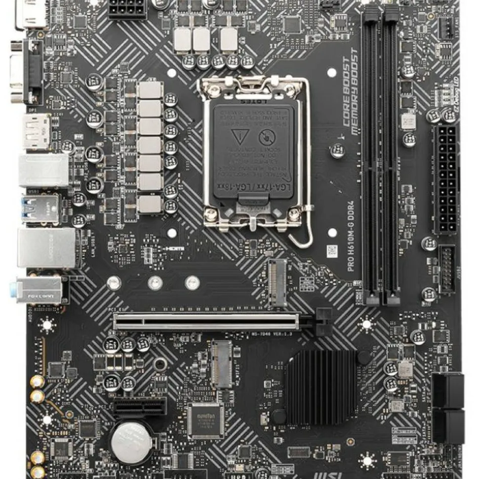 MSI H610M-G DDR4 Gaming Desktop Motherboard - Intel H610 Chipset - Socket LGA-1700