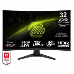 MSI MAG 325CQF 31.5 inch VA QHD Display 180Hz FreeSync Curved Gaming Monitor