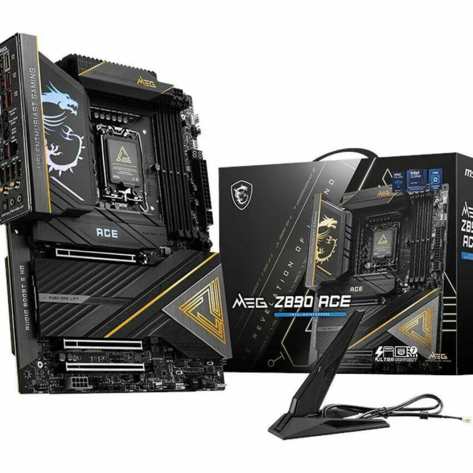 MSI MEG Z890 ACE ATX Motherboard LGA 1851 for Intel Core Ultra series 2 CPU with DDR5 RAM supports
