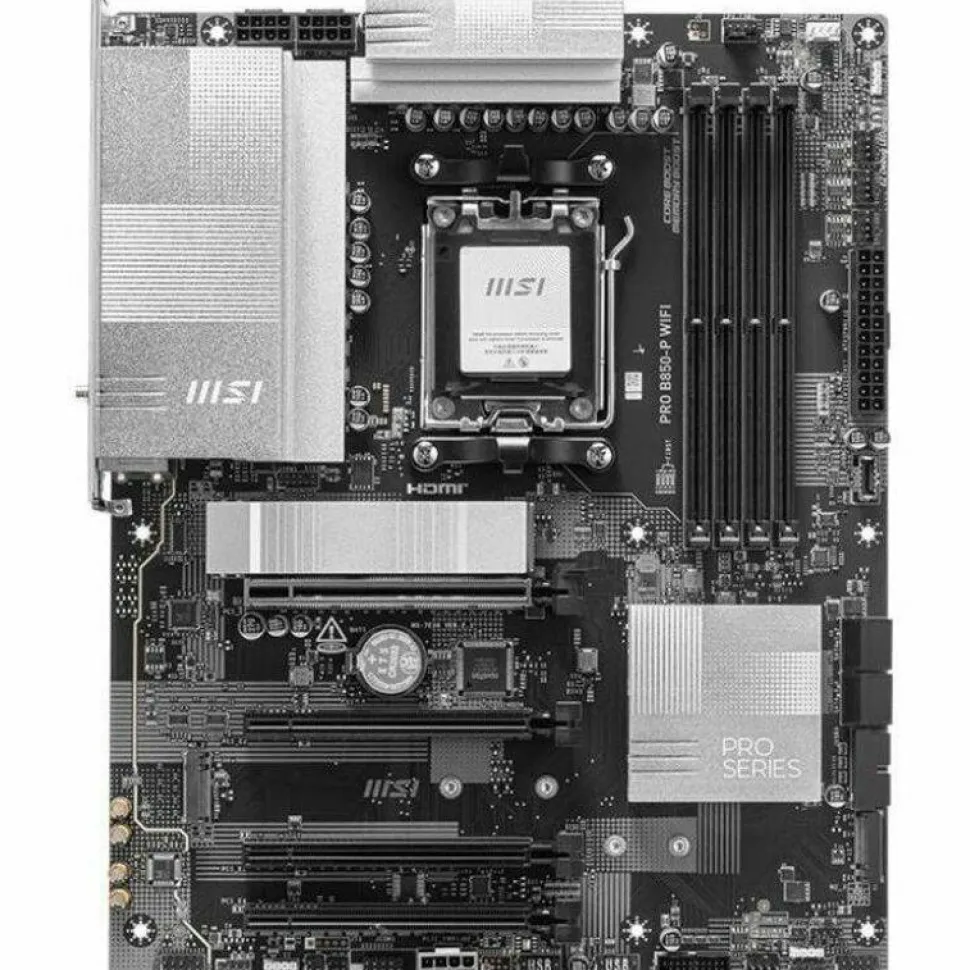 MSI Pro B850-P WIFI Gaming Desktop Motherboard - AMD B850 Chipset - Socket AM5 - ATX