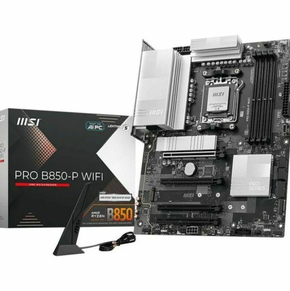 MSI Pro B850-P WIFI Gaming Desktop Motherboard - AMD B850 Chipset - Socket AM5 - ATX