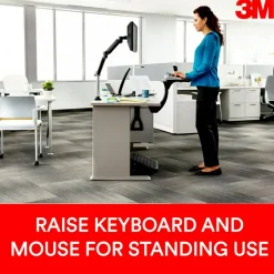 3M Sit/Stand Adjustable Keyboard Tray, Black