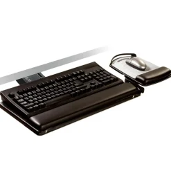 3M Sit/Stand Adjustable Keyboard Tray, Black