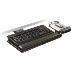 3M Sit/Stand Adjustable Keyboard Tray, Black
