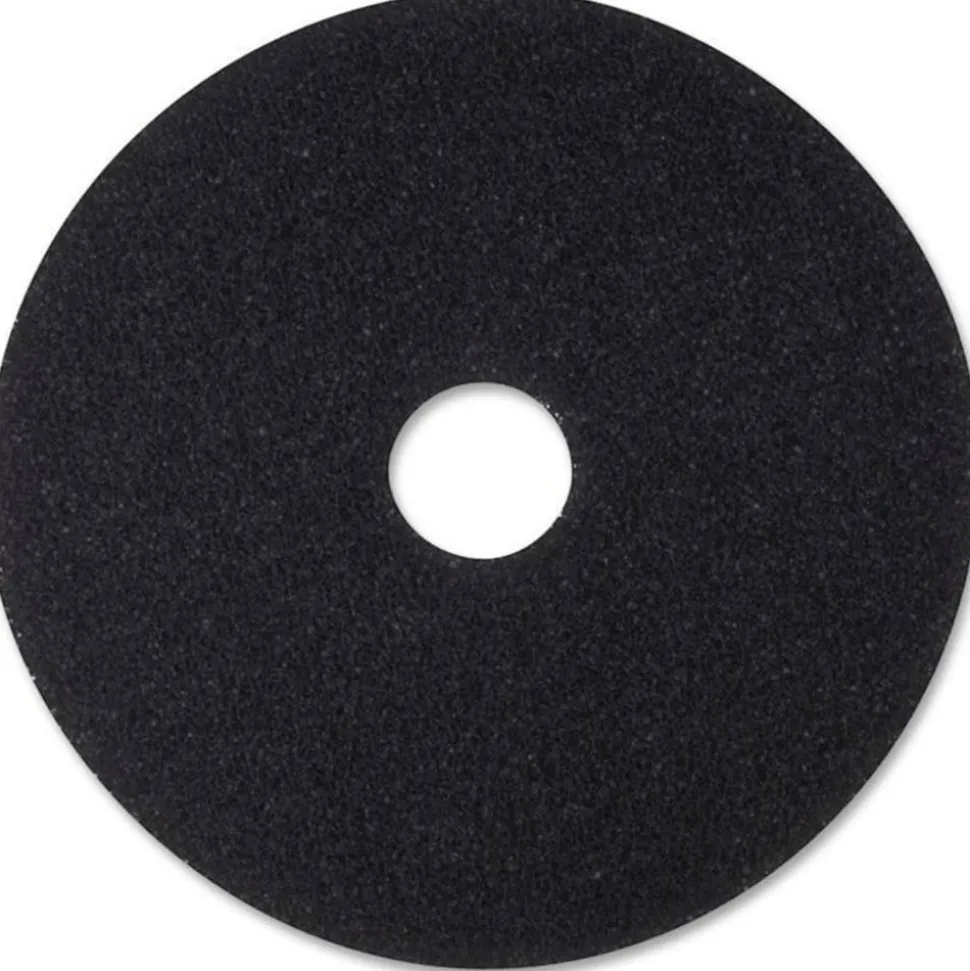 3M 7200 Stripping Floor Pads, 20" Diameter, Black, Case Of 5