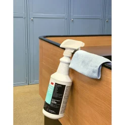 3M TB Quat Disinfectant Ready-to-Use Cleaner, Fresh Scent, 32 oz Bottle, 12 Bottles and 2 Spray Triggers/Carton