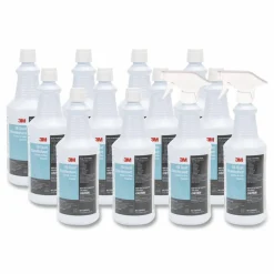 3M TB Quat Disinfectant Ready-to-Use Cleaner, Fresh Scent, 32 oz Bottle, 12 Bottles and 2 Spray Triggers/Carton