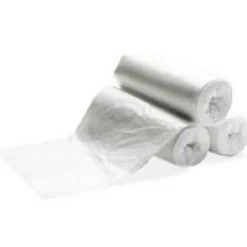 MultiPlast Systems High-Density Can Liners, 0.24 mil, 7-Gallon, 24” x 24”, Clear, 50 Bags Per Pack, Case Of 20 Packs