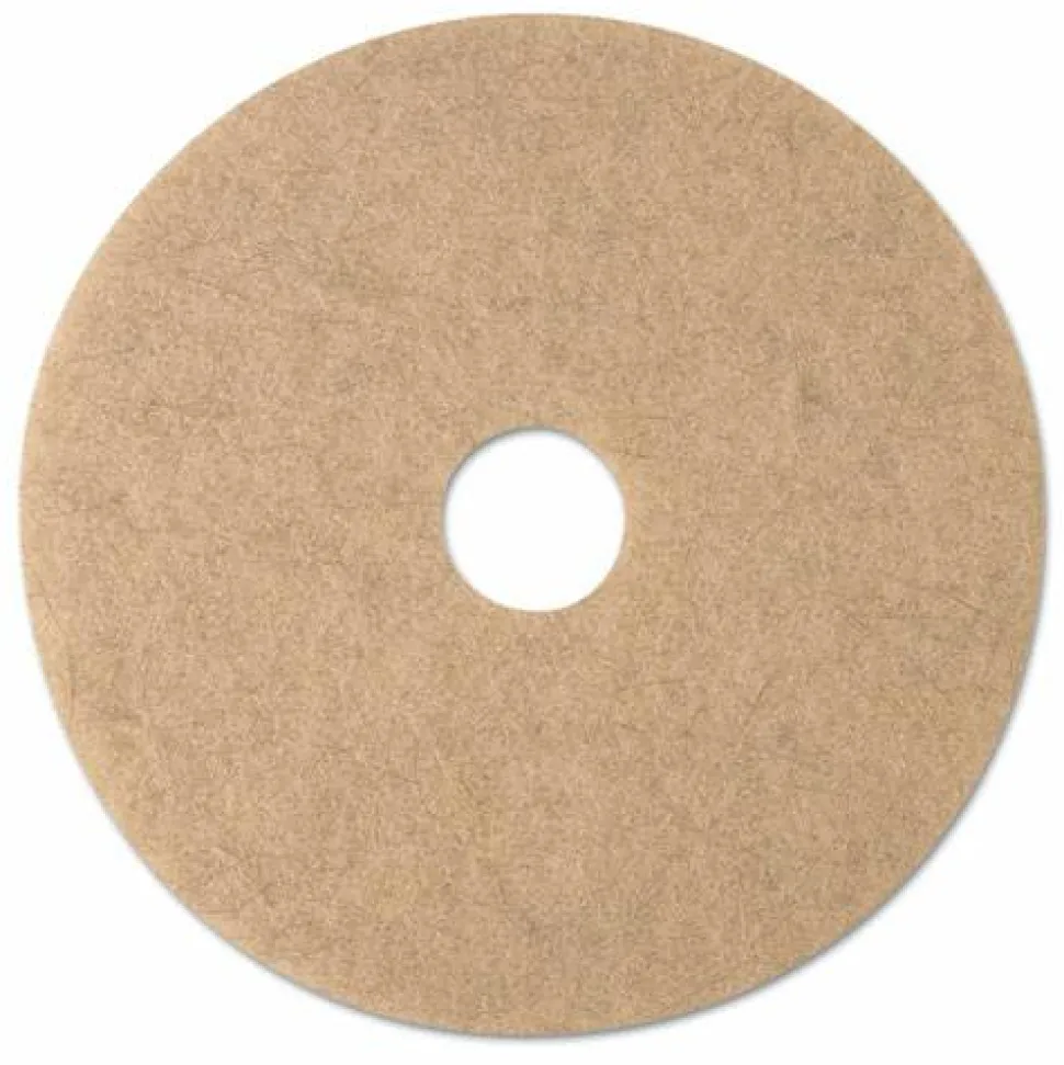 3M Ultra High-Speed Natural Blend Floor Burnishing Pads 3500, 20" Diameter, Tan, 5/Carton