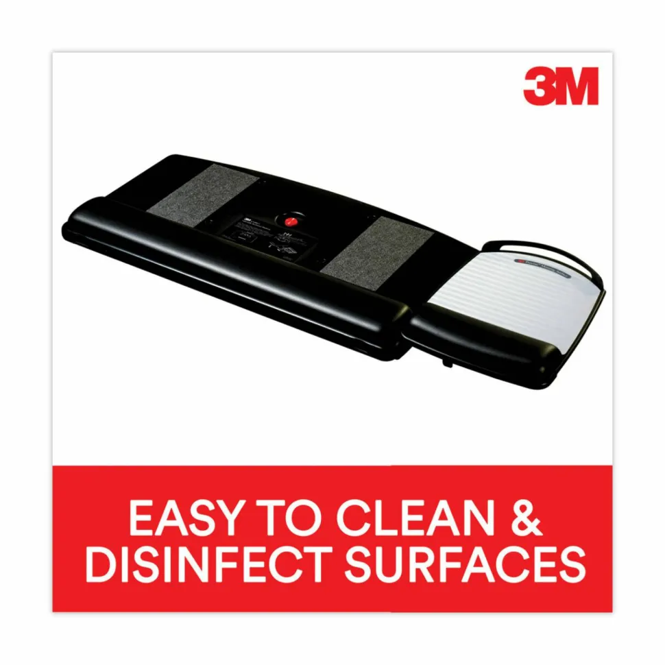 3M Underdesk Knob-Adjustable Keyboard Tray, Black, T32809