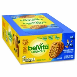 Nabisco belVita Breakfast Biscuits, Blueberry, 1.76 oz Pack, 8/Box