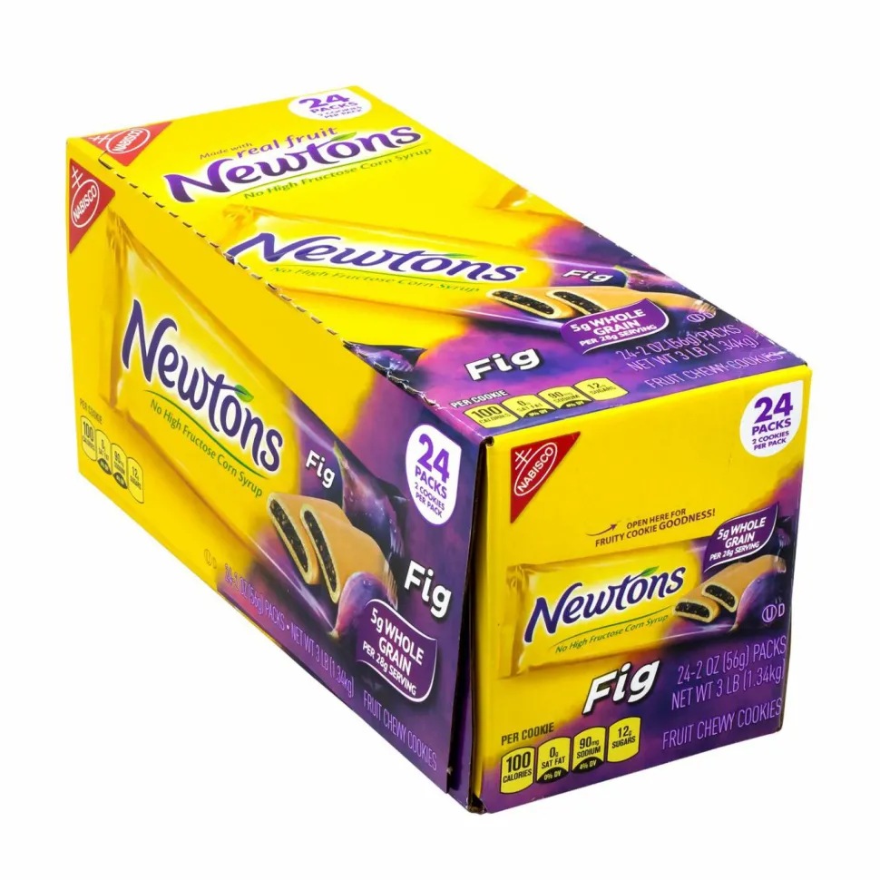 Nabisco Fig Newtons, 2 oz Pack, 2 Cookies/Pack, 24 Packs/Box, 2 Boxes/Carton