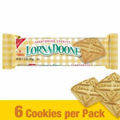 Nabisco Lorna Doone Shortbread Cookies, 1.5 oz Packet, 30/Box, 2 Boxes/Carton