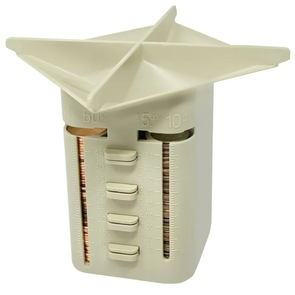 Nadex Manual Coin Sorting Tube, Beige