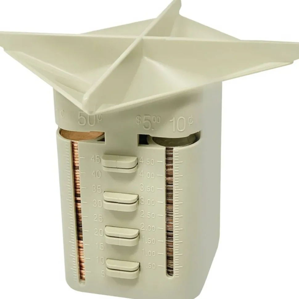 Nadex Manual Coin Sorting Tube, Beige