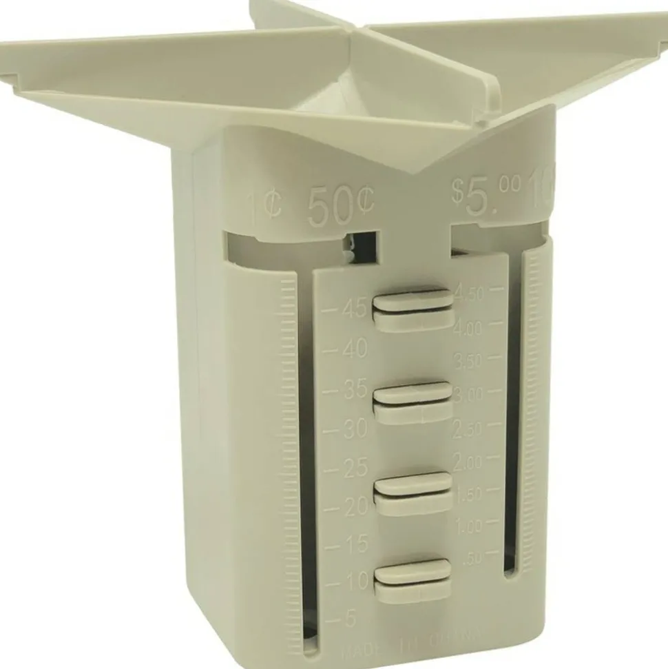 Nadex Manual Coin Sorting Tube, Beige
