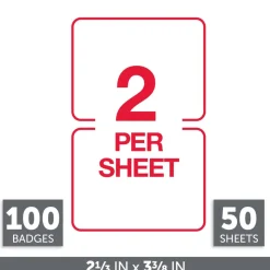 Name Badge Labels, 2 11/32