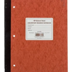 National Brand Laboratory Research Notebooks, 9 1/4" x 11", Quadrille Ruled, 100 Sheets, Brown