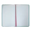 National Brand Sewn Canvas Account Book, 12 1/8" x 7 5/8", 50% Recycled, Green, 35 Lines Per Page, Book Of 150 Pages