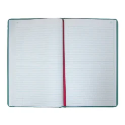 National Brand Sewn Canvas Account Book, 12 1/8" x 7 5/8", 50% Recycled, Green, 35 Lines Per Page, Book Of 150 Pages