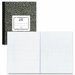 National Composition Book, Quadrille Rule (5 sq/in), Black Marble Cover, (80) 10 x 7.88 Sheets